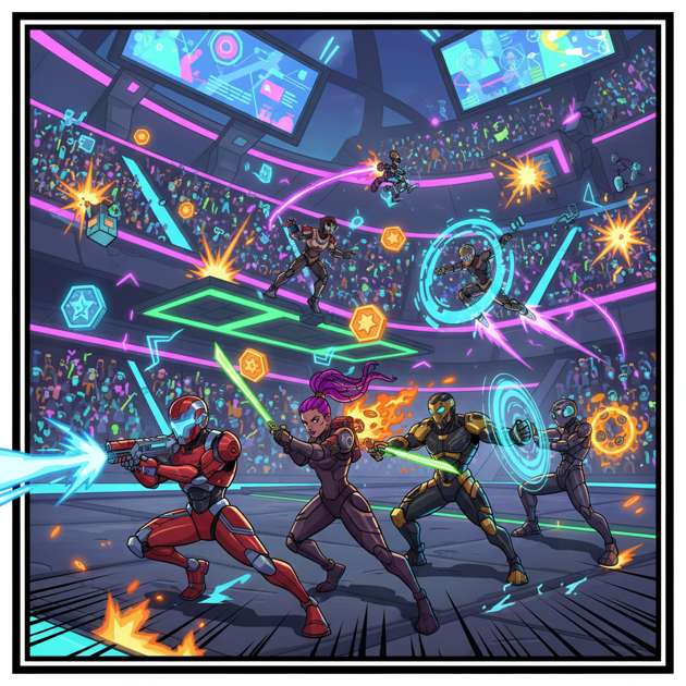 Neon Arena Overdrive - Jabali AI Poster