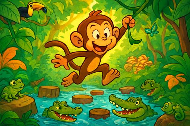 Monkey Jungle Dash - Jabali AI Poster