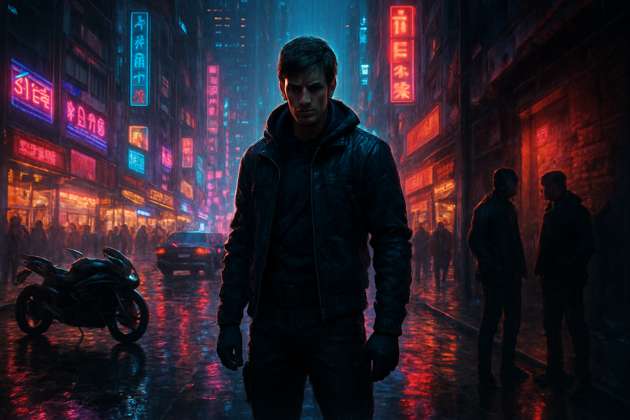 Neon Veil - Jabali AI Poster