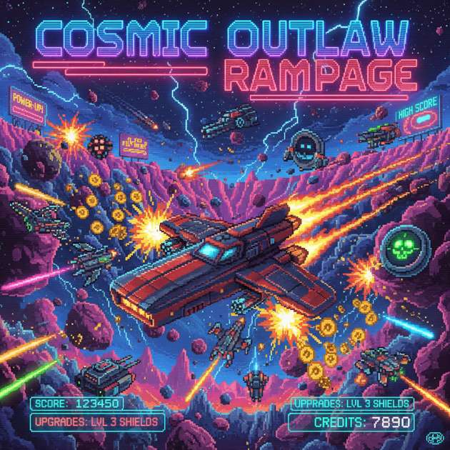 Cosmic Outlaw Rampage - Jabali AI Poster