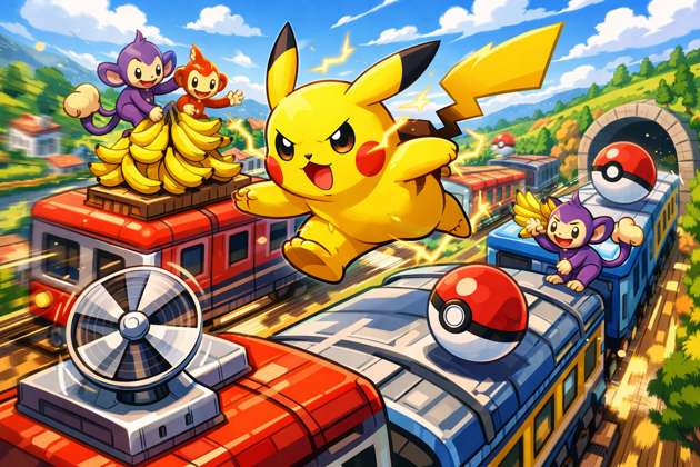 Pikachu Banana Dash - Jabali AI Poster