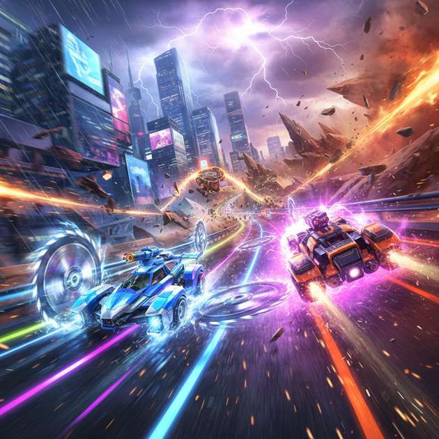 Neon Fury: Combat Racers - 3D Racing by Jabali AI