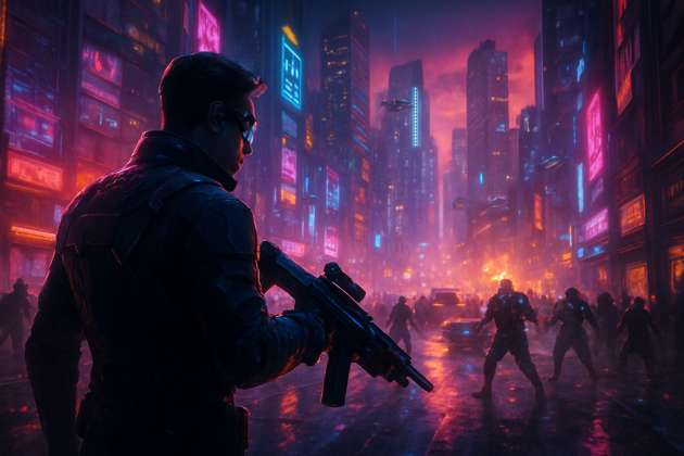 Neon Rebellion - Jabali AI Poster