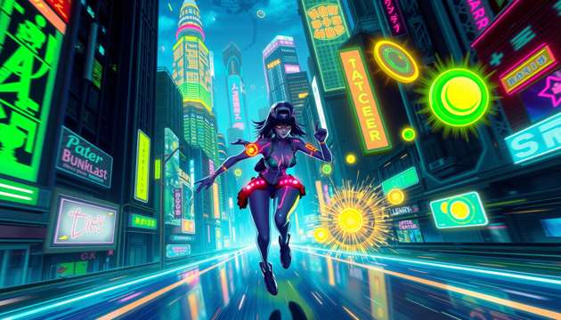 Neon Sticker Rush - Jabali AI Poster