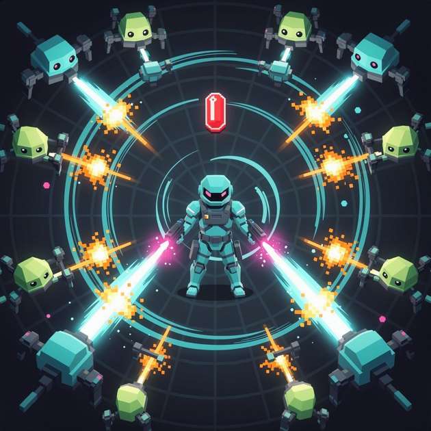 Pixel Survival Shooter - Jabali AI Poster
