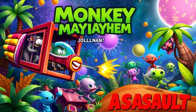 Monkey Mayhem: Alien Assault - Jabali AI Poster
