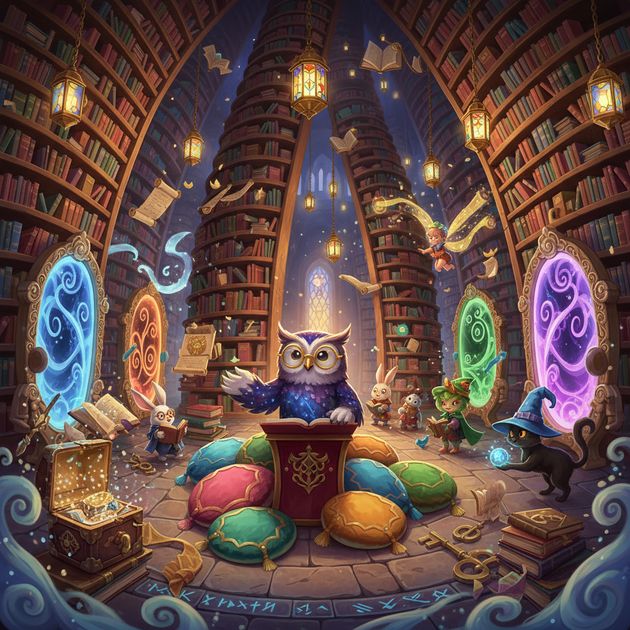 Enchanted Riddle Library - Jabali AI Poster