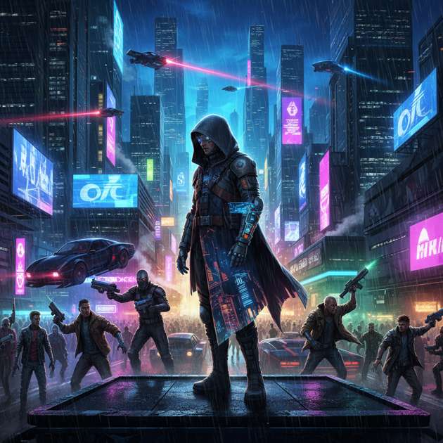 Neon Rebellion - Jabali AI Poster
