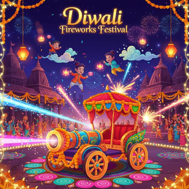 Diwali Fireworks Festival - Jabali AI Poster