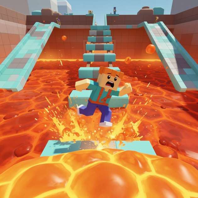 Floor Is Lava Frenzy - Jabali AI Poster