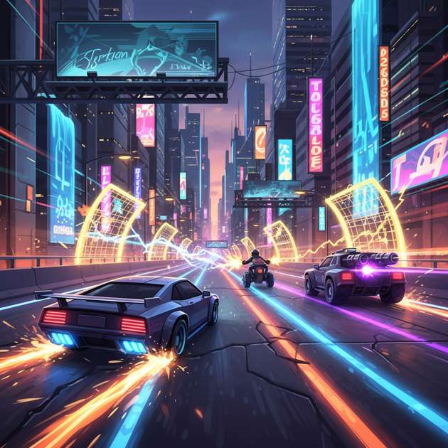 Neon Rivals: Urban Rush - Jabali AI Poster