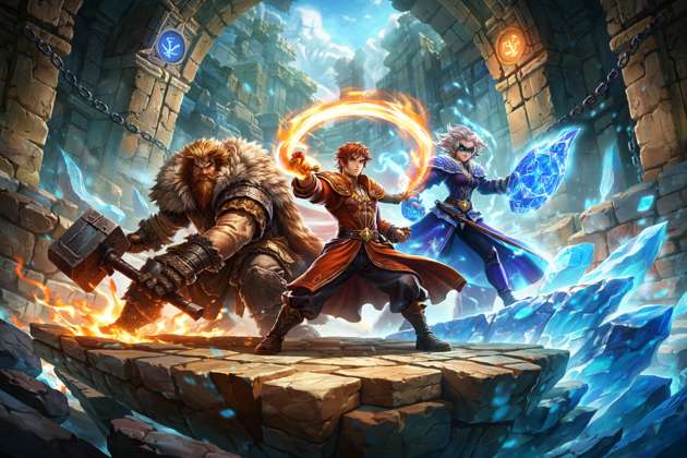 Trio de Gelo Fogo e Força - Jabali AI Poster