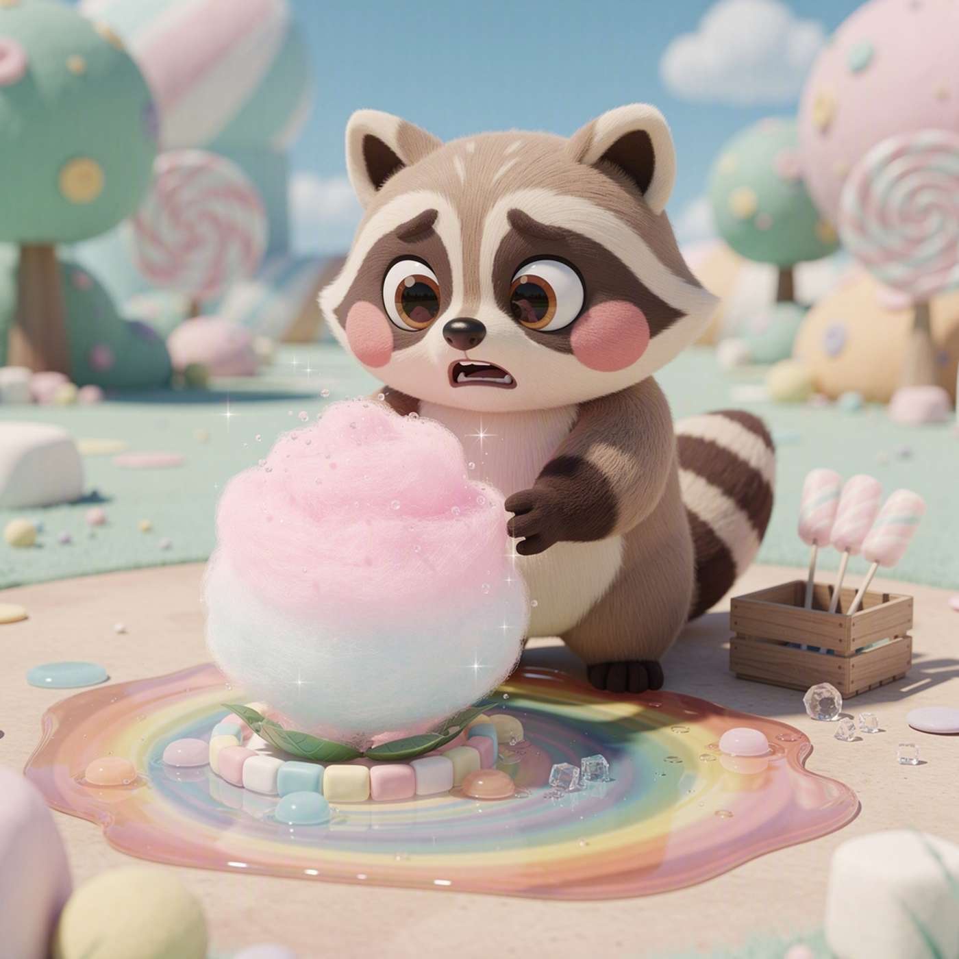 Puddle Wash Raccoon Rush game artwork