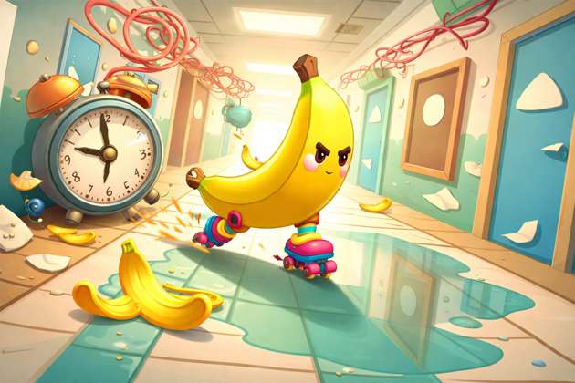 Banana Roll Through the Void - Jabali AI Poster
