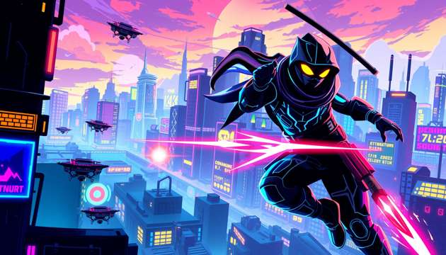 Neon Blade: Cyber Rush - Jabali AI Poster