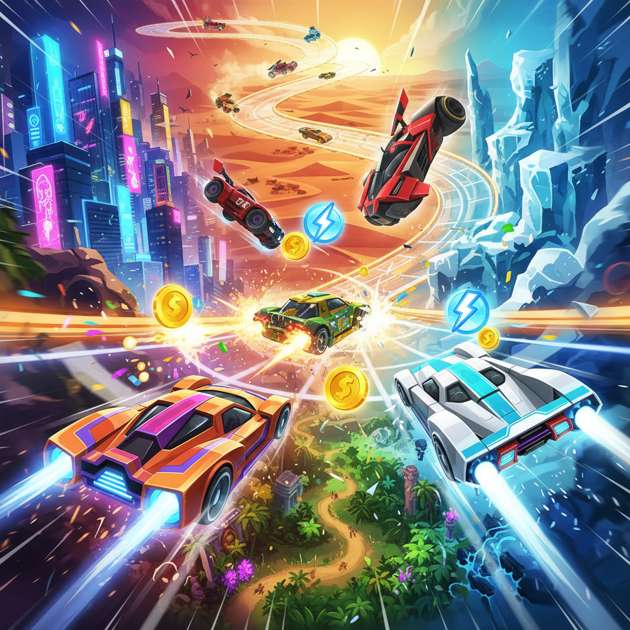 Neon Velocity: Combat Rally - 3D Racing by Jabali AI