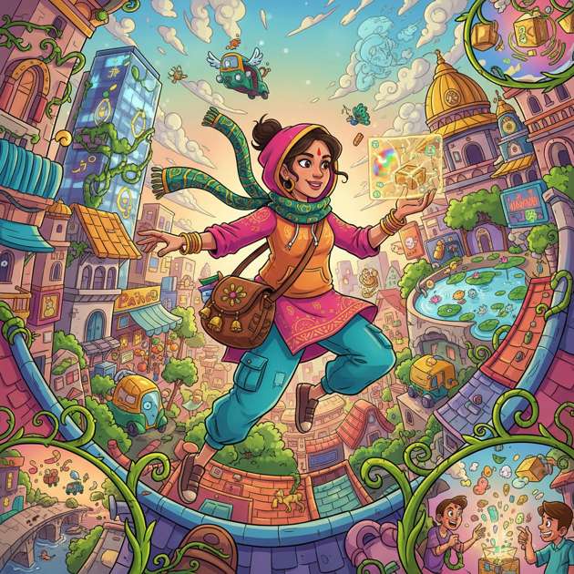 Lila’s Mythic Delivery Dash - Jabali AI Poster