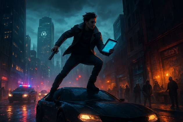 Neon Divide - Jabali AI Poster