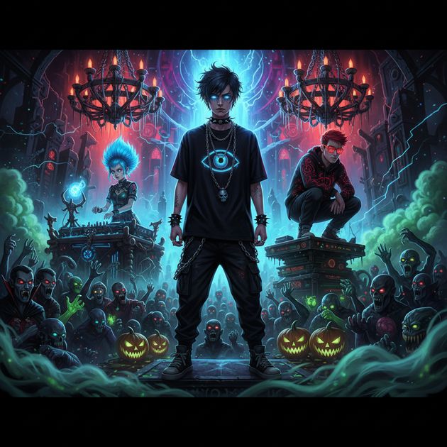 Neon Haunt Royale - Jabali AI Poster