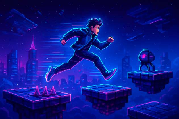Neon Runner Metropolis - Rhythm Platformer by Jabali AI