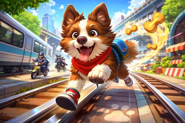 Biscuit Dash Dog Runner - Jabali AI Poster
