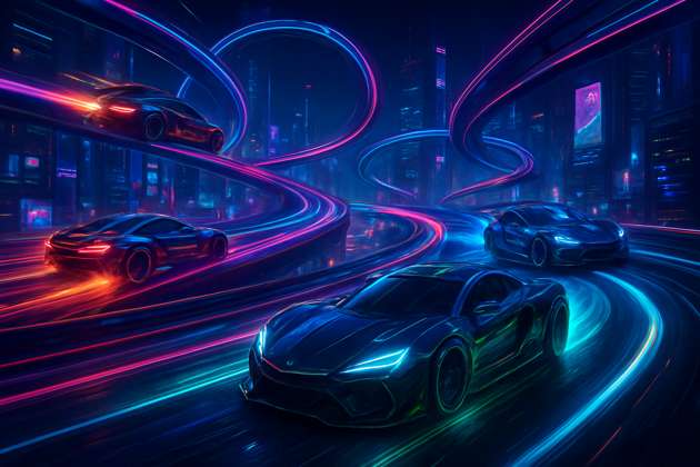 Neon Sky Rivals - 3D Racing by Jabali AI