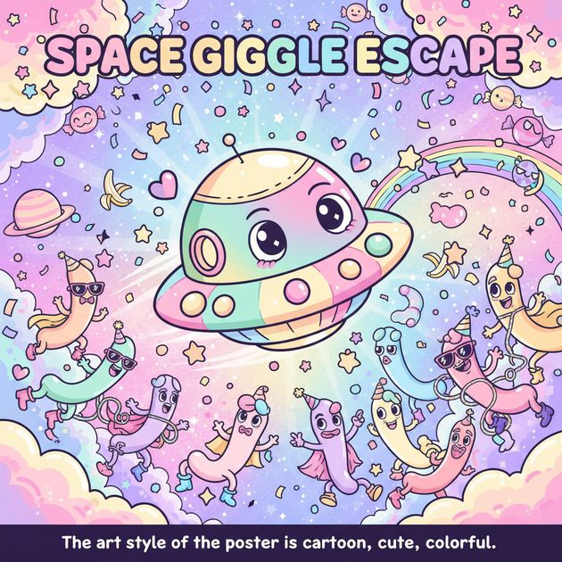 Space Giggle Escape - Jabali AI Poster