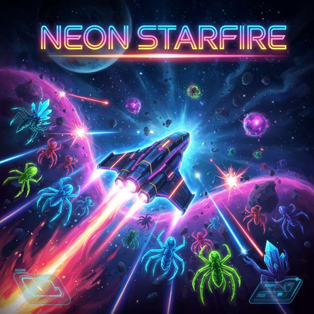 Neon Starfire - Fixed Shooter Arcade by Jabali AI