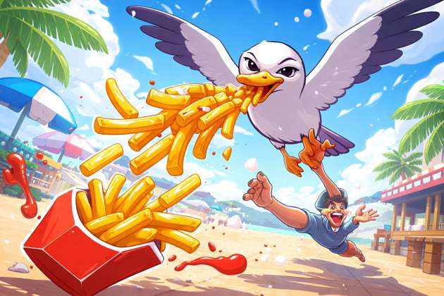 Frysnatcher Seagull Showdown - Jabali AI Poster