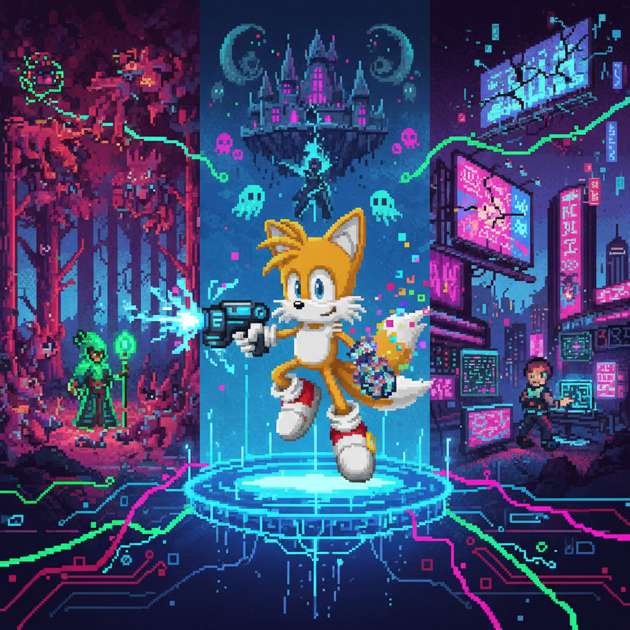 Glitch Multiverse: Tails Unbound - Jabali AI Poster