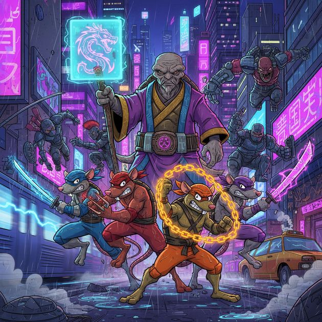 Neon Rat Rage - Jabali AI Poster