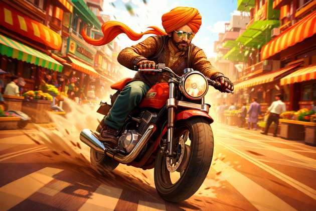 Desi Bike Riders 3D Rush - Jabali AI Poster