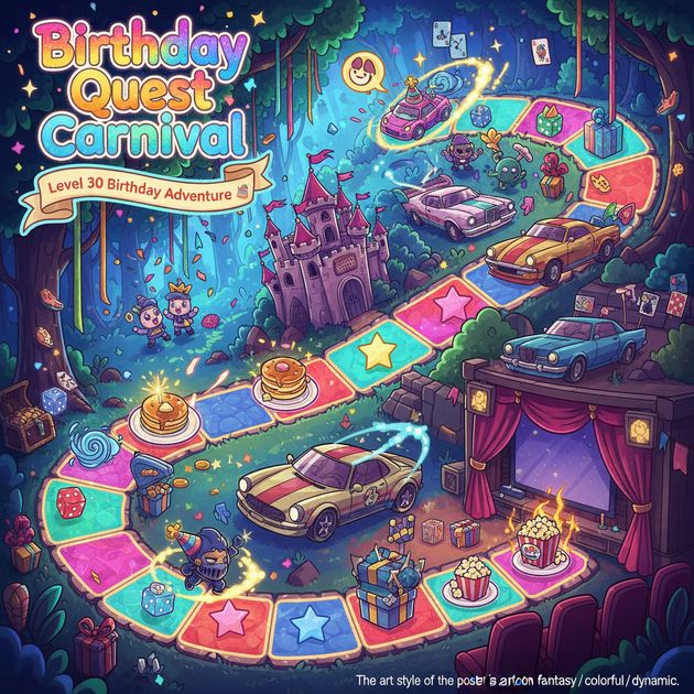 Birthday Quest Carnival - Jabali AI Poster