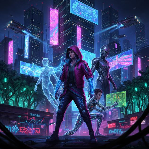 Neon Nexus - Jabali AI Poster