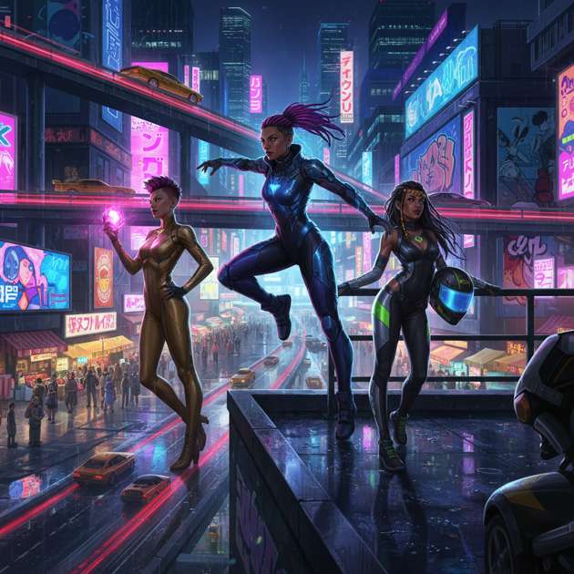 Neon Runways - Jabali AI Poster