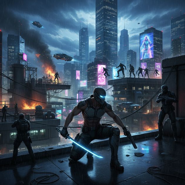 Neon Veil - Jabali AI Poster