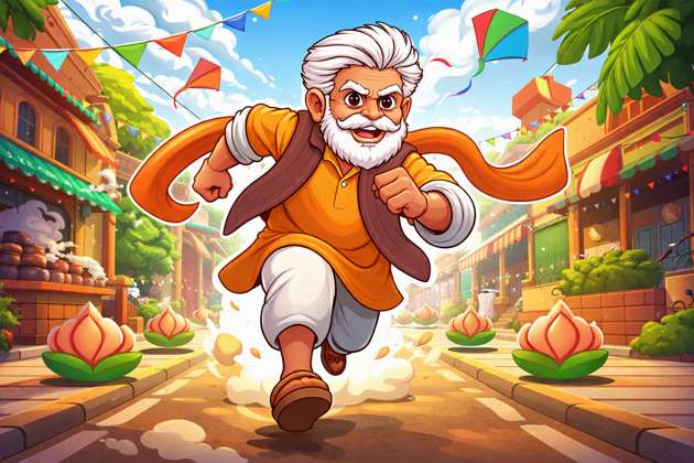 Running Modi - Jabali AI Poster