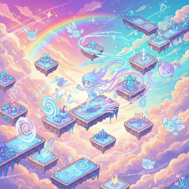 Lumi's Cloudbound Quest - Rhythm Platformer by Jabali AI