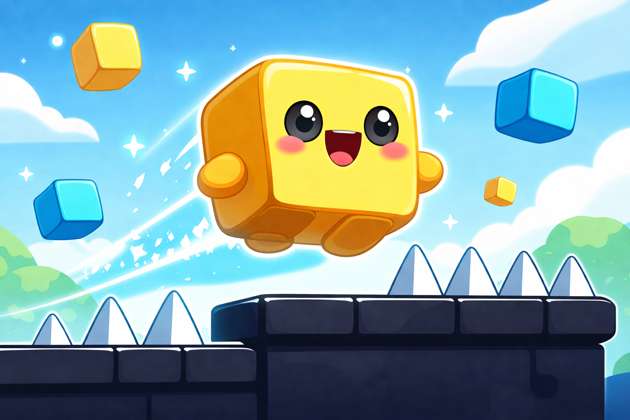 Smile Jump Cube - Jabali AI Poster