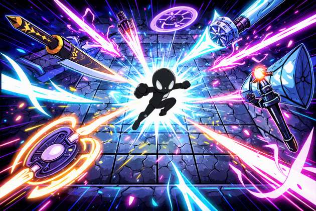 Stickman Anime Arena 7x7 - Jabali AI Poster