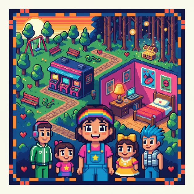 Pixel Hearts Quest - Jabali AI Poster