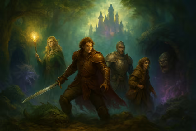 Enchanted Realms: Monster Quest - Jabali AI Poster