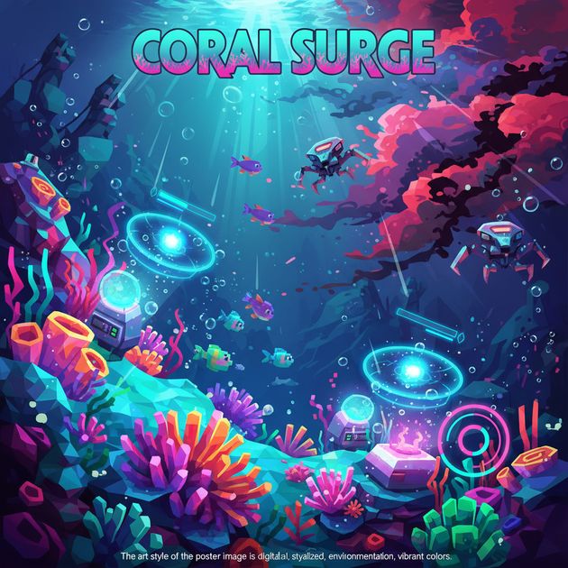 Coral Surge - Jabali AI Poster