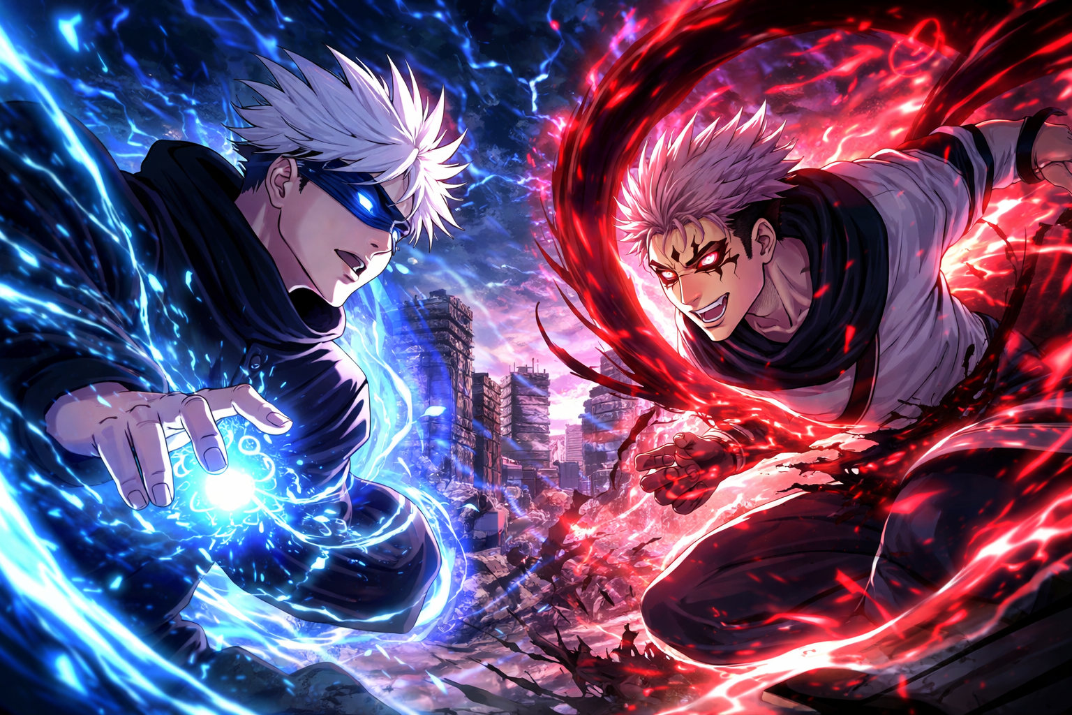 Domain Clash Gojo vs Sukuna Judas Battle - Instant game by Jabali AI