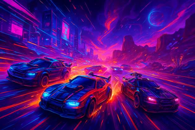 Neon Velocity: Turbo Clash - Jabali AI Poster