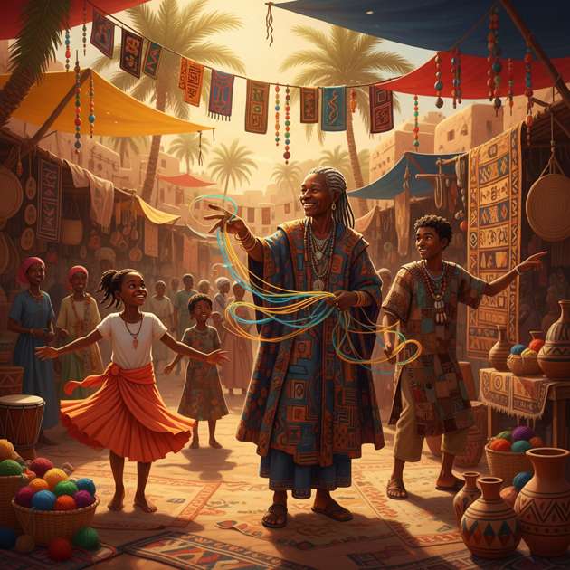 Threads of the Sahara - Jabali AI Poster