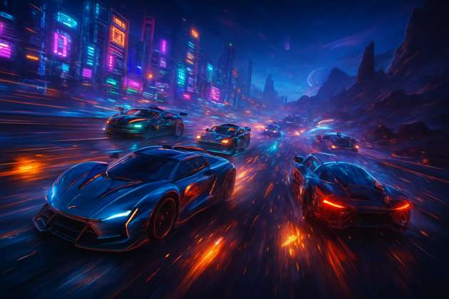 Neon Velocity: Combat Rush - Jabali AI Poster