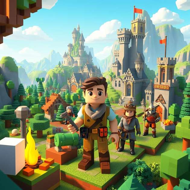 Voxel Realms - Jabali AI Poster