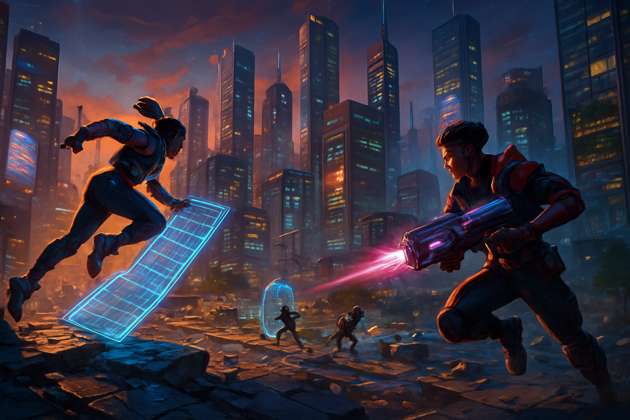 Cityscape Showdown - Jabali AI Poster