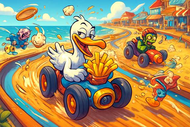 Fry Frenzy Racers - Jabali AI Poster